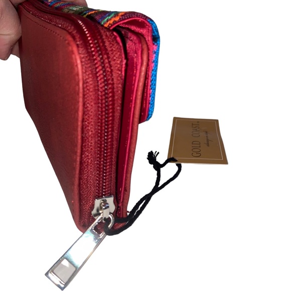 Gold Coast Faux Leather Womens Wallet Checkbook Aztec Southwestern Cowgirl New - Picture 9 of 13